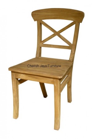 Code: SJC 002 Name: Cross Nona Chair Size: W=40 x D=46 x H=90 cm Wood: Solid Teakwood